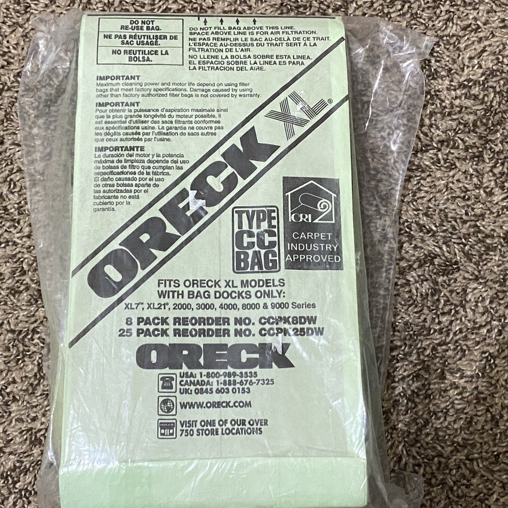 Oreck XL Type CC Vacuum Cleaner‎ 11 Bags